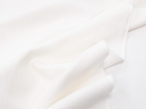 Stoff Cord weich gebrochenes weiss – Bild 2