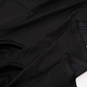 Stoff Viskosejersey mattglänzend schwarz