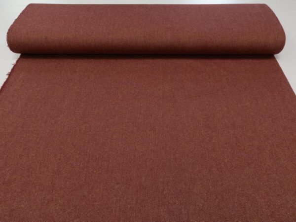 Stoff Wolle Köper melange bordeauxrot-rost – Bild 3