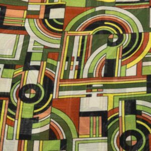 Stoff Baumwolle-Seide Foulard Art Deco Grafisch Frühling