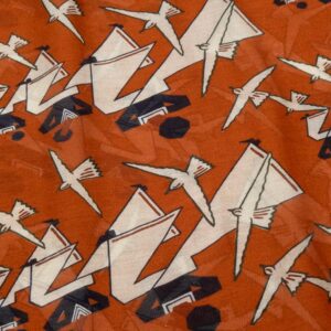 Stoff Baumwolle-Seide Foulard Art Deco Dance with me
