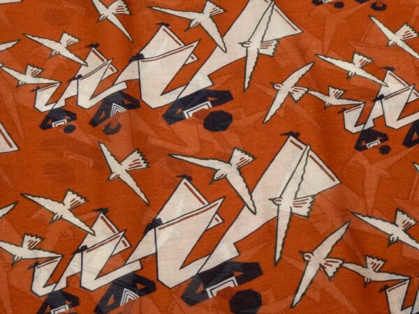 Stoff Baumwolle-Seide Foulard Art Deco Dance with me