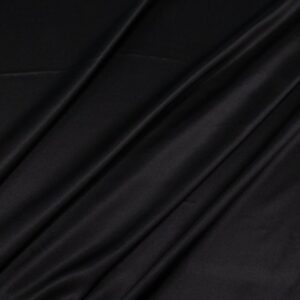 Stoff Seidensatin midweight schwarz