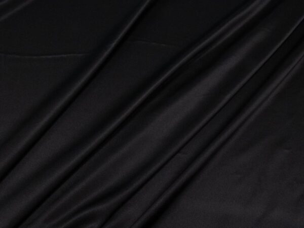 Stoff Seidensatin midweight schwarz