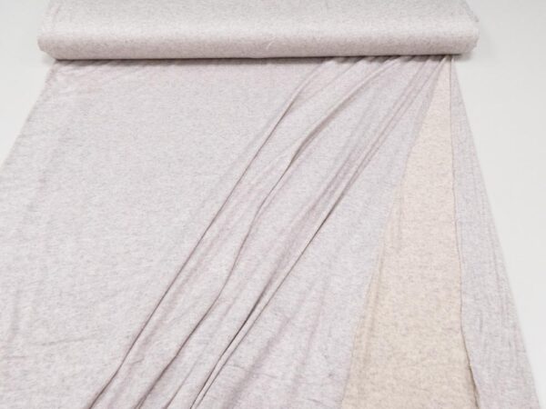 Stoff Jersey Wolle-Lyocell graubeige meliert – Bild 2