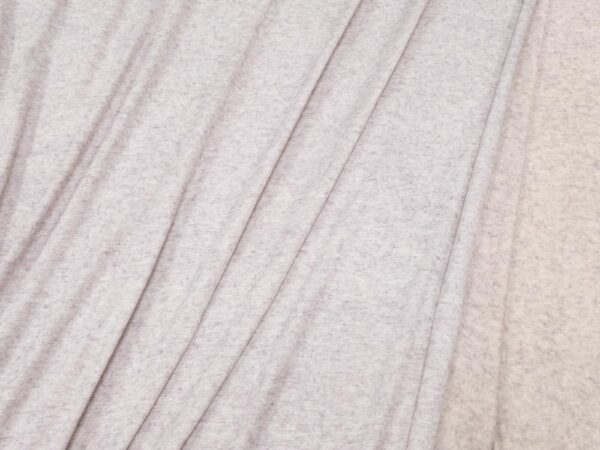 Stoff Jersey Wolle-Lyocell graubeige meliert