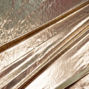 Stoff Kunstseide Raster altgold