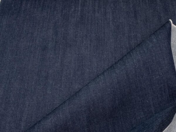 Stoff Selvedge Jap. Stretch nachtblau Webkante rotweiss – Bild 3