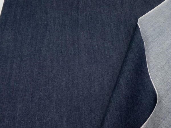 Stoff Selvedge Jap. Stretch nachtblau Webkante rotweiss