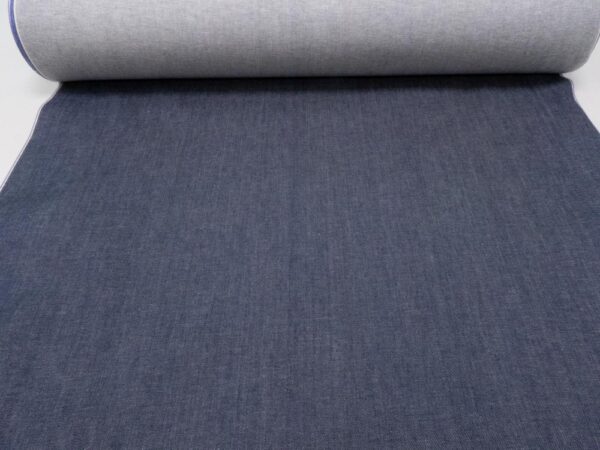 Stoff Selvedge Jap. Stretch dunkelblau Webkante blauweiss – Bild 3