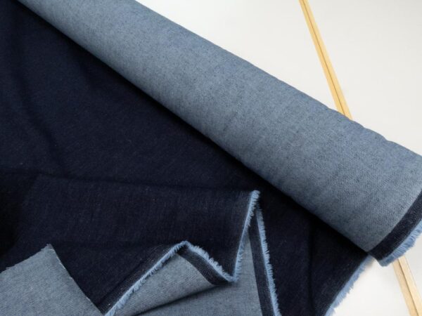 Stoff Denim soft & dark nachblau – Bild 3