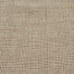 Stoff Leinen Glencheck braun-beige-natur