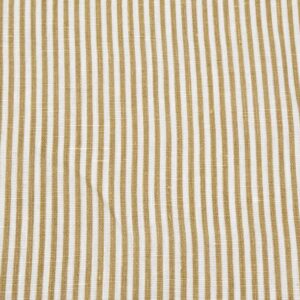 Stoff Leinen Streifen mustard-weiss