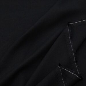 Stoff Viskosekrepp soft uni schwarz