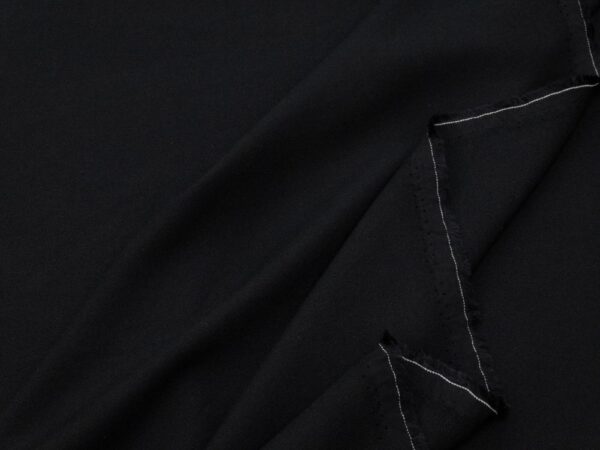 Stoff Viskosekrepp soft uni schwarz