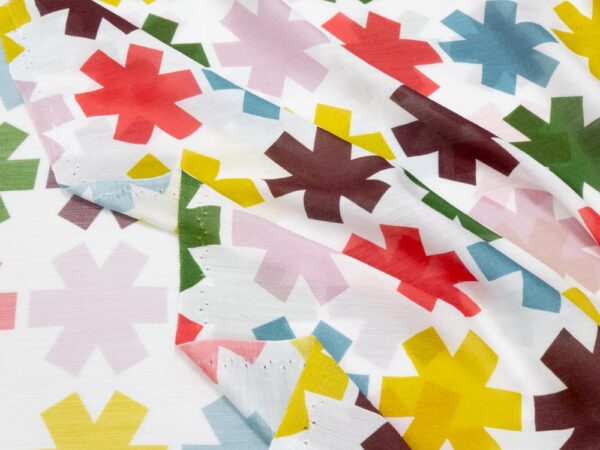Stoff BW-Seide Voile cross all over – Bild 2