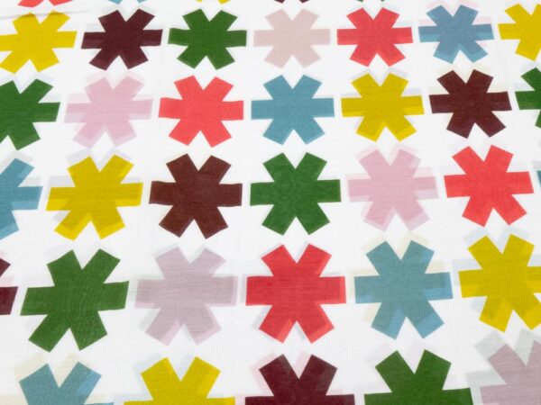 Stoff BW-Seide Voile cross all over