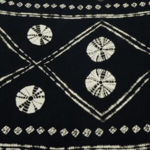 Stoff Viskosekrepp schwarz Batik