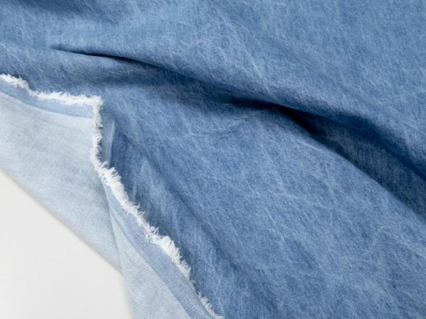 Stoff Denim used Look washed Blue Shadow – Bild 2