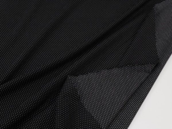 Stoff Wolle Jersey schwarz-weiss Punkte – Bild 2