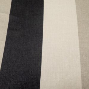 Stoff Leinen ROMA Streifen schwarz taube beige