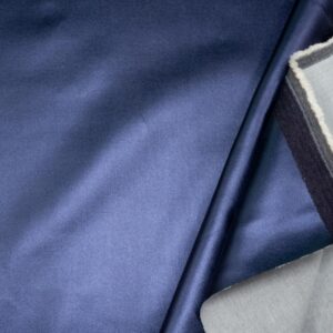Stoff Denim M blausilber glänzend