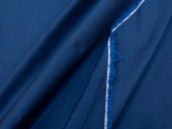 Stoff BW-Leinen Chambray blau-schwarz
