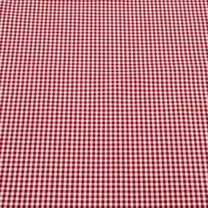 Stoff Cotton Lawn Karos 2mm himbeerrot-weiss