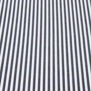 Stoff Cotton Lawn Streifen 4mm schwarzgrau-weiss