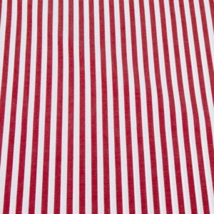 Stoff Cotton Lawn Streifen 4mm himbeerrot-weiss