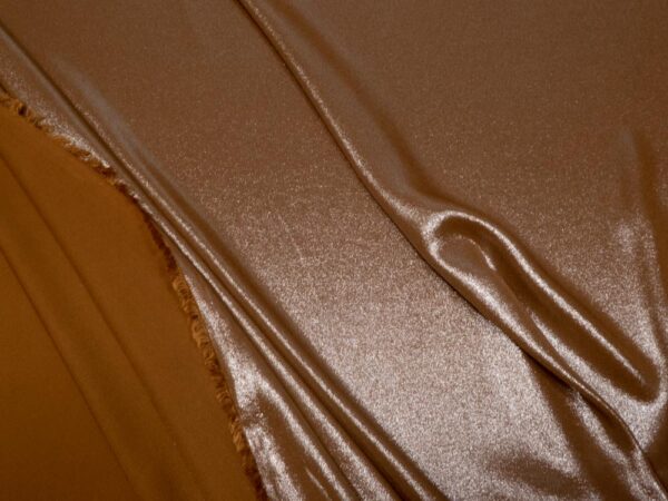 Stoff Shinyglitter Braun-silber