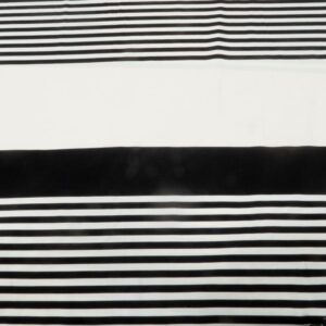 Stoff Viskose Jersey Streifen schwarz-gebrochenes weiss