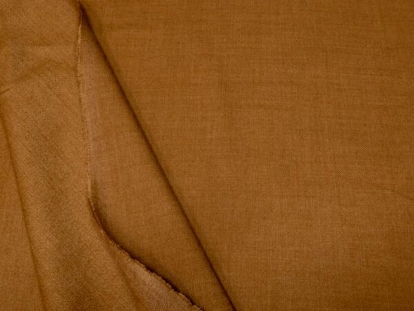 Stoff Wolle Gabardine Doubleface supersoft Nussbraun – Bild 2