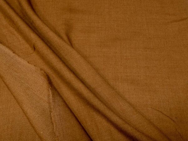 Stoff Wolle Gabardine Doubleface supersoft Nussbraun