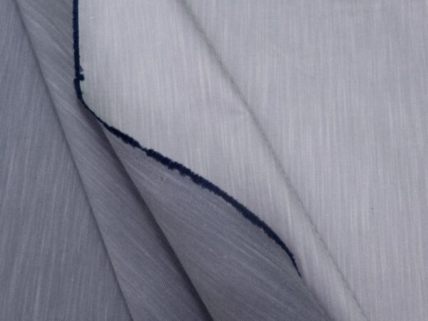 Stoff BWTwill Chambray dunkelblau-weiss