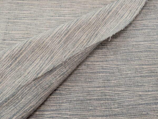Stoff Leinen Doubleface robust Wellen beige-silverblue – Bild 4