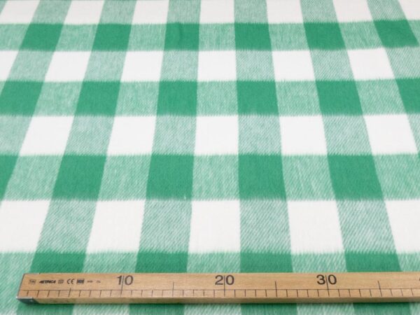 Stoff Baumwolle Decke Karos XXL grün-weiss – Bild 4