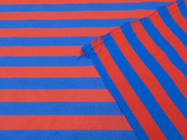 Denim Streifen blau-rot quer – Bild 2
