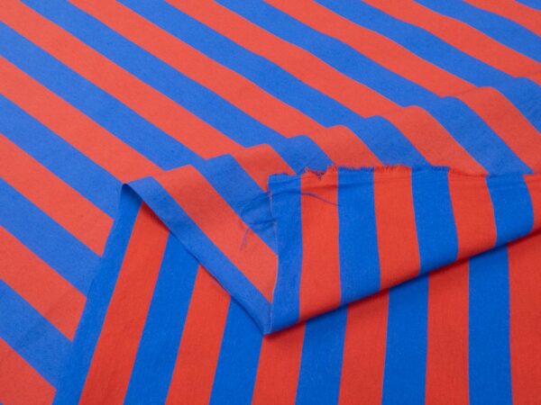 Denim Streifen blau-rot quer – Bild 3