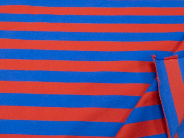 Denim Streifen blau-rot quer – Bild 4