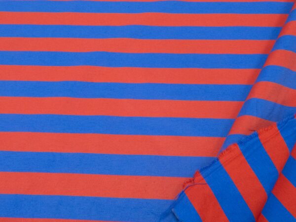 Denim Streifen blau-rot quer