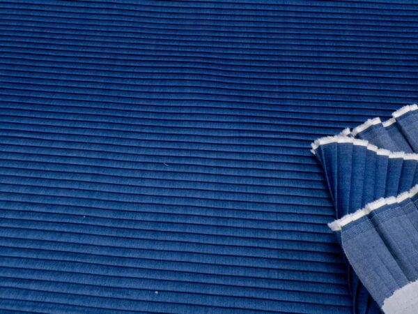 Denim Plissee blau