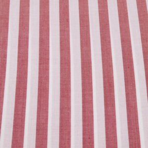Stoff Viskose Streifen weiss-rot