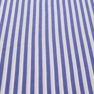 Stoff Viskose Streifen weiss-blau