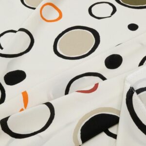 Stoff Seide Krepp de Chine Kreise und Punkte