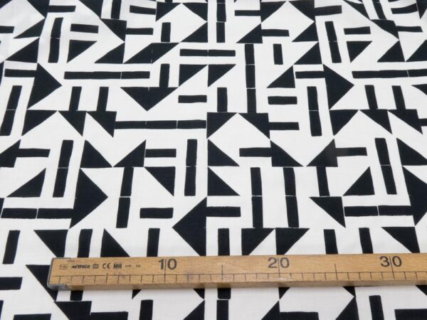 Stoff BW Batist graphisch schwarz weiss – Bild 3