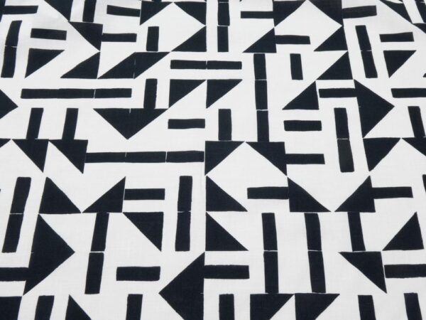Stoff BW Batist graphisch schwarz weiss