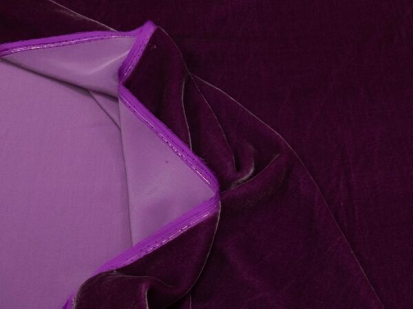 Stoff Samt Viskose Seide Dark Purple – Bild 2