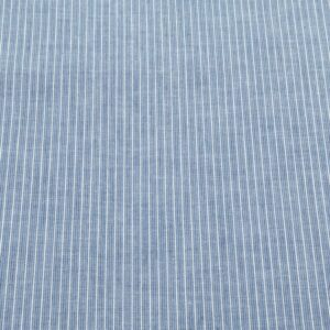 Stoff Chambray Streifen blau-weiss