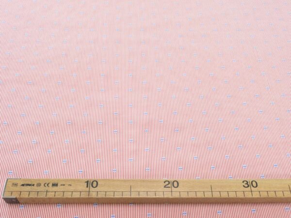 Stoff BW Streifen rot weiss Stickerei – Bild 4